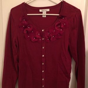 White House/Black Market rhinestone detail blouse